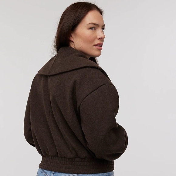 NWT Madewell AVA Zip-Front Shawl Bomber Jacket - Picture 4 of 6